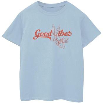 Vêtements Garçon T-shirts manches courtes Dessins Animés Bugs Bunny Good Vibes Bleu