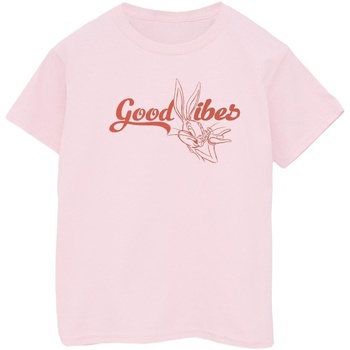 Vêtements Garçon T-shirts manches courtes Dessins Animés Bugs Bunny Good Vibes Rouge