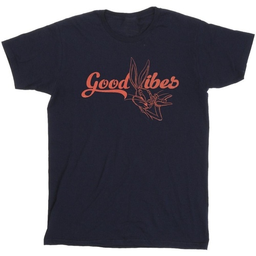 Vêtements Garçon T-shirts manches courtes Dessins Animés Bugs Bunny Good Vibes Bleu