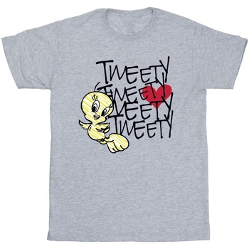 Vêtements Garçon T-shirts manches courtes Dessins Animés Tweety Love Heart Gris