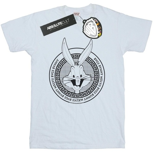 Vêtements Fille T-shirts manches longues Dessins Animés Bugs Bunny Greek Circle Blanc