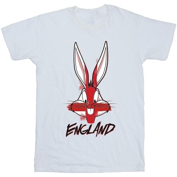 Vêtements Garçon T-shirts manches courtes Dessins Animés Bugs England Face Blanc