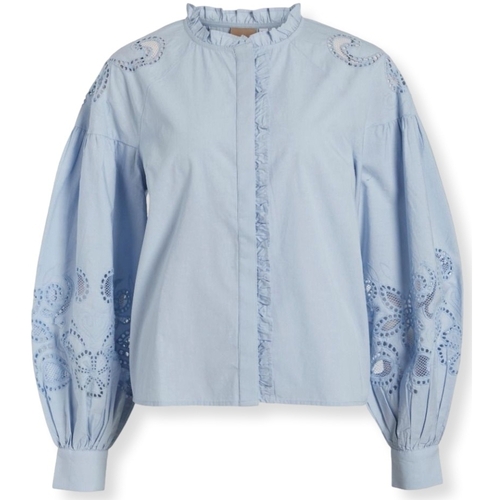 Vêtements Femme Collection Printemps / Été Vila Faye Shirt L/S - Skyway Bleu