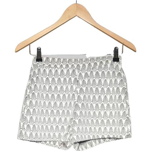 Vêtements Femme Mesh Shorts / Bermudas Zara short  36 - T1 - S Blanc Blanc