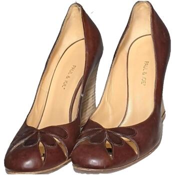 chaussures escarpins paul & joe  paire d'escarpins  37.5 marron 