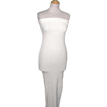 robe bershka  robe longue  34 - t0 - xs blanc 