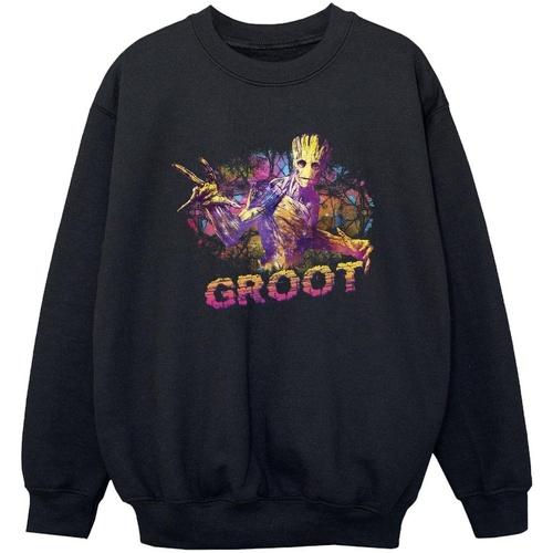Vêtements Garçon Sweats Marvel Guardians Of The Galaxy Abstract Groot Noir
