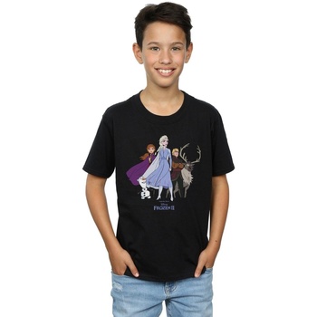 Vêtements Garçon T-shirts manches courtes Disney Frozen 2 Group Noir