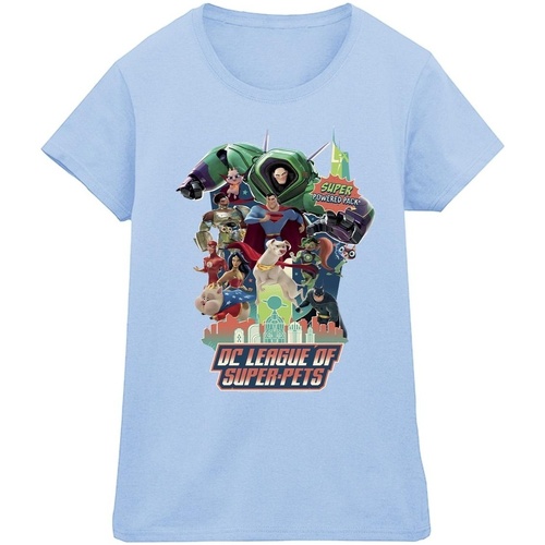 Vêtements Femme T-shirts manches longues Dc Comics DC League Of Super-Pets Super Powered Pack Bleu