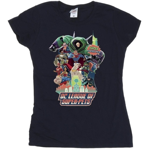 Vêtements Femme T-shirts manches longues Dc Comics DC League Of Super-Pets Super Powered Pack Bleu