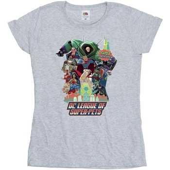 Vêtements Femme T-shirts manches longues Dc Comics DC League Of Super-Pets Super Powered Pack Gris