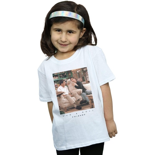 Vêtements Fille T-shirts manches longues Friends Hug And Roll Blanc