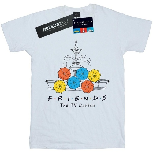 Vêtements Fille T-shirts manches longues Friends Fountain And Umbrellas Blanc