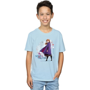 Vêtements Garçon T-shirts manches courtes Disney Frozen 2 Anna Seek The Truth Bleu