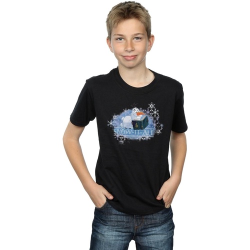 Vêtements Garçon T-shirts manches courtes Disney Frozen 2 Olaf Snow It All Noir