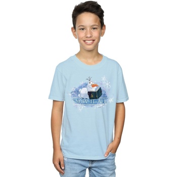 Vêtements Garçon T-shirts manches courtes Disney Frozen 2 Olaf Snow It All Bleu