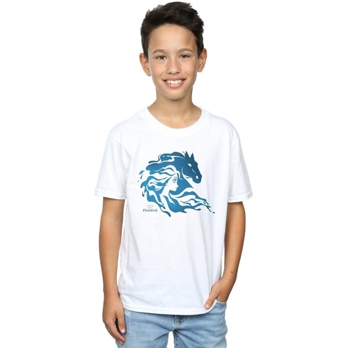 Vêtements Garçon T-shirts manches courtes Disney Frozen 2 Nokk Silhouette Blanc