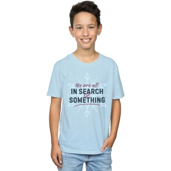 Vêtements Garçon T-shirts manches courtes Disney Frozen 2 All In Search Of Something Bleu