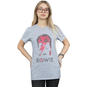 Vêtements Femme T-shirts manches longues David Bowie Housses de couettes Gris