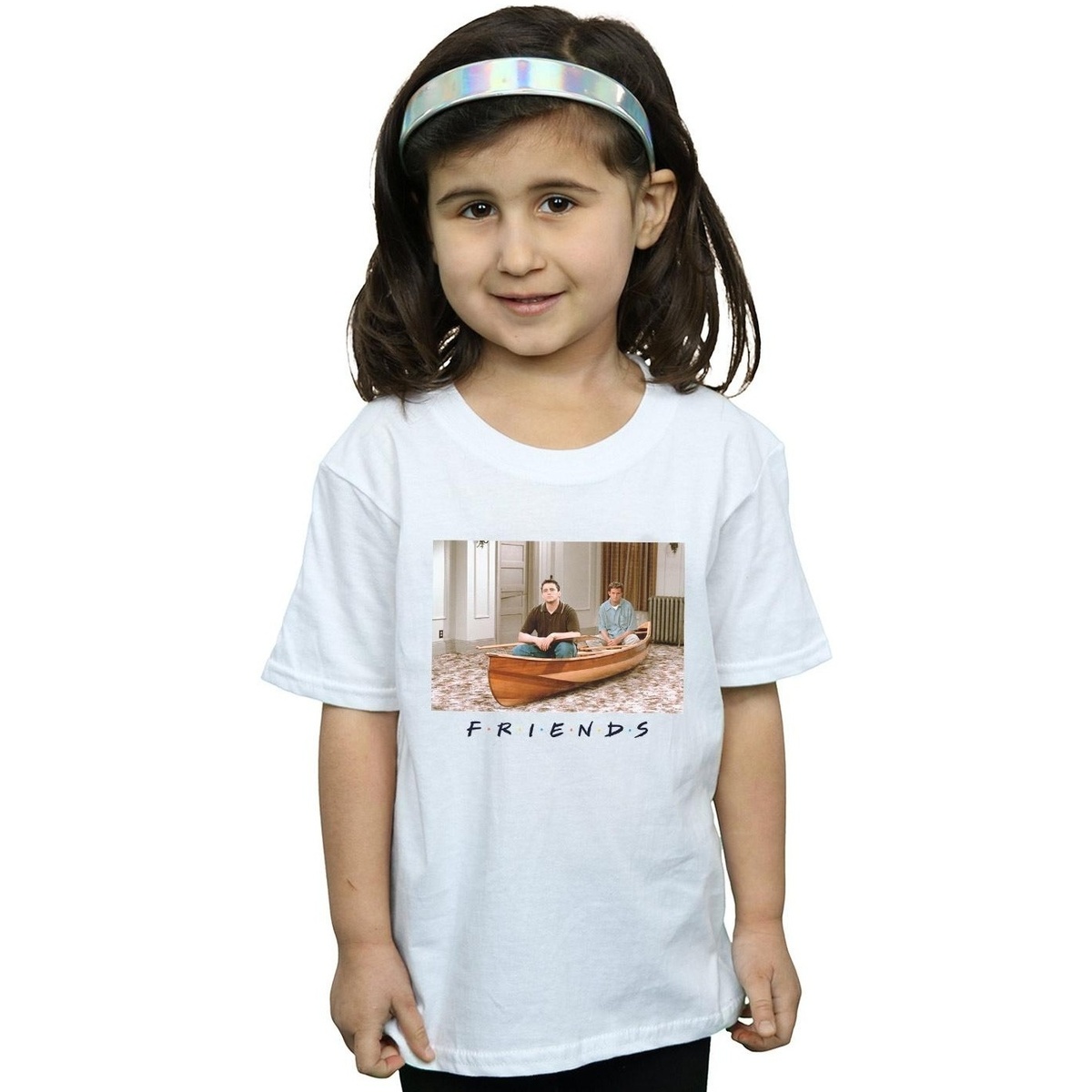 Vêtements Fille T-shirts manches longues Friends Joey And Chandler Boat Blanc