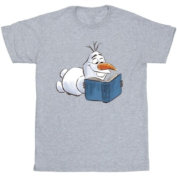 Vêtements Garçon T-shirts manches courtes Disney Frozen Olaf Reading Gris