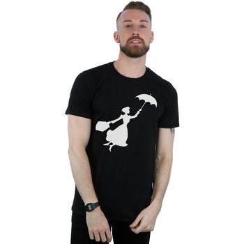 Vêtements Homme T-shirts manches longues Disney Mary Poppins Flying Silhouette Noir