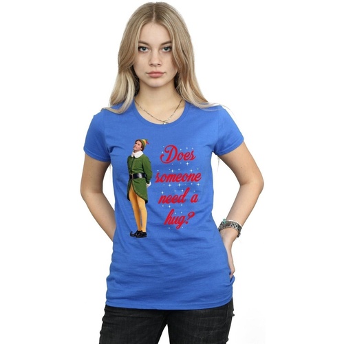Vêtements Femme T-shirts manches longues Elf Hug Buddy Bleu