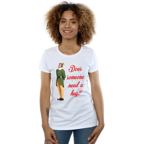 Vêtements Femme T-shirts manches longues Elf Hug Buddy Blanc
