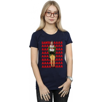 Vêtements Femme T-shirts manches longues Elf Buddy Santa Scream Bleu