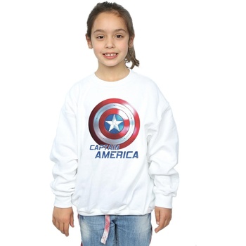 Vêtements Fille Sweats Marvel Tableaux / toiles Soldier Captain America Shield Blanc