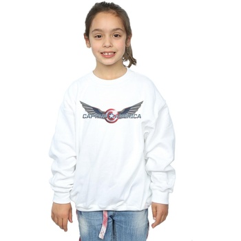 Vêtements Fille Sweats Marvel Falcon And The Winter Soldier Captain America Logo Blanc