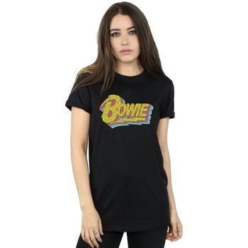 Vêtements Femme T-shirts manches longues David Bowie Moonlight 90s Logo Noir