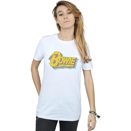 Vêtements Femme T-shirts manches longues David Bowie Moonlight 90s Logo Blanc