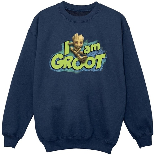 Vêtements Fille Sweats Marvel Guardians Of The Galaxy I Am Groot Jumping Bleu