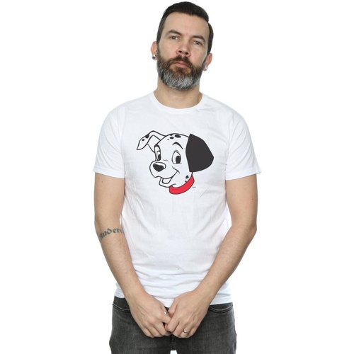 Vêtements Homme T-shirts manches longues Disney 101 Dalmatians Dalmatian Head Blanc