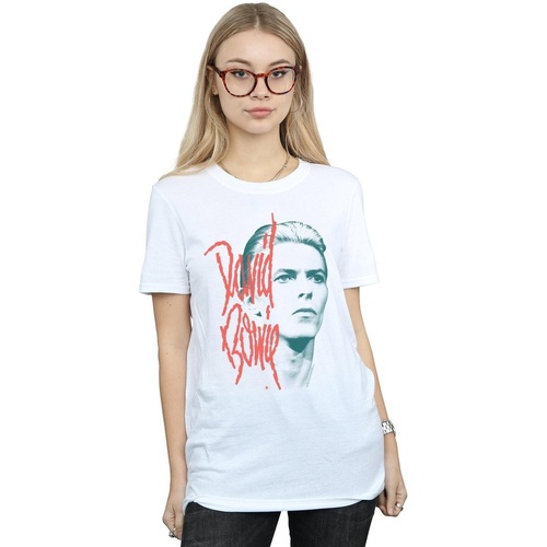 Vêtements Femme T-shirts manches longues David Bowie Mono Stare Blanc