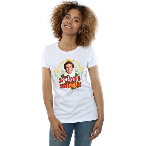 Vêtements Femme T-shirts manches longues Elf Buddy Smiling Blanc