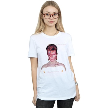 Vêtements Femme T-shirts manches longues David Bowie My Love For You Blanc