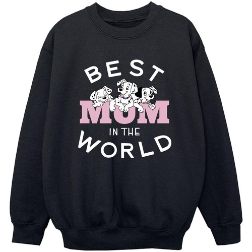 Vêtements Garçon Sweats Disney 101 Dalmatians Best Mum In The World Noir