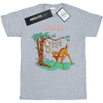 Vêtements Homme T-shirts manches longues Disney Bambi Tilted Up Gris