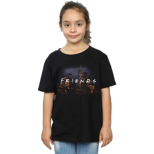 Vêtements Fille T-shirts manches longues Friends Logo Skyline Noir