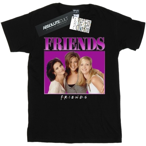 Vêtements Fille T-shirts manches longues Friends Monica Rachel Phoebe Homage Noir