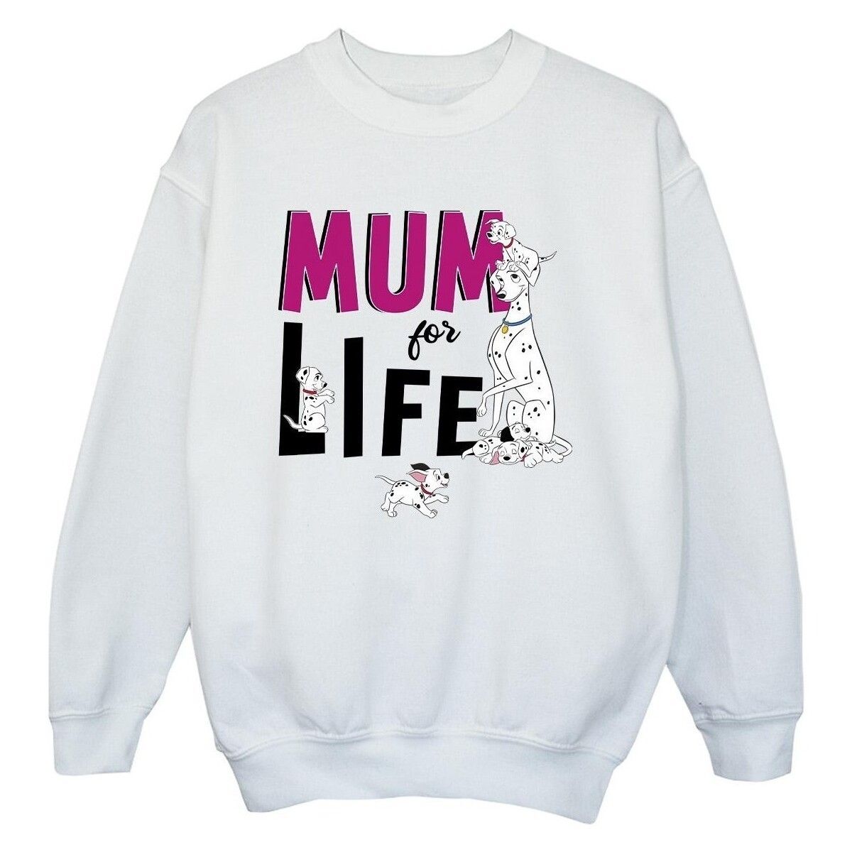 Vêtements Garçon Sweats Disney 101 Dalmatians Mum For Life Blanc