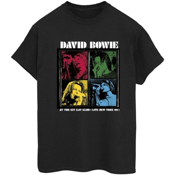 Vêtements Femme T-shirts manches longues David Bowie At The Kit Kat Club Pop Art Noir