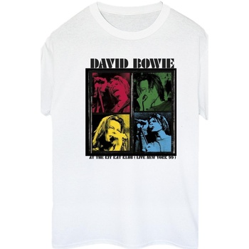 Vêtements Femme T-shirts manches longues David Bowie At The Kit Kat Club Pop Art Blanc