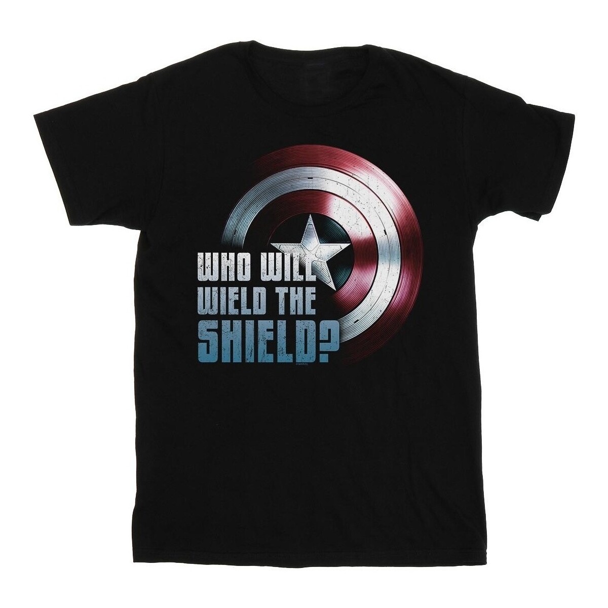 Vêtements Garçon T-shirts manches courtes Marvel The Falcon And The Winter Soldier Wield The Shield Noir