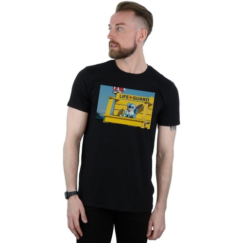 Vêtements Homme T-shirts manches longues Disney Lilo And Stitch Life Guard Noir