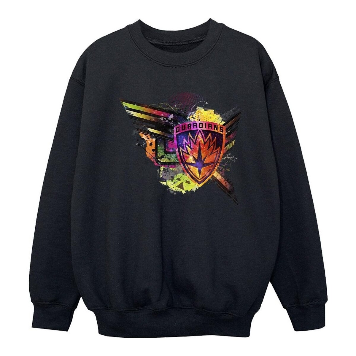 Vêtements Fille Sweats Marvel Guardians Of The Galaxy Abstract Shield Chest Noir