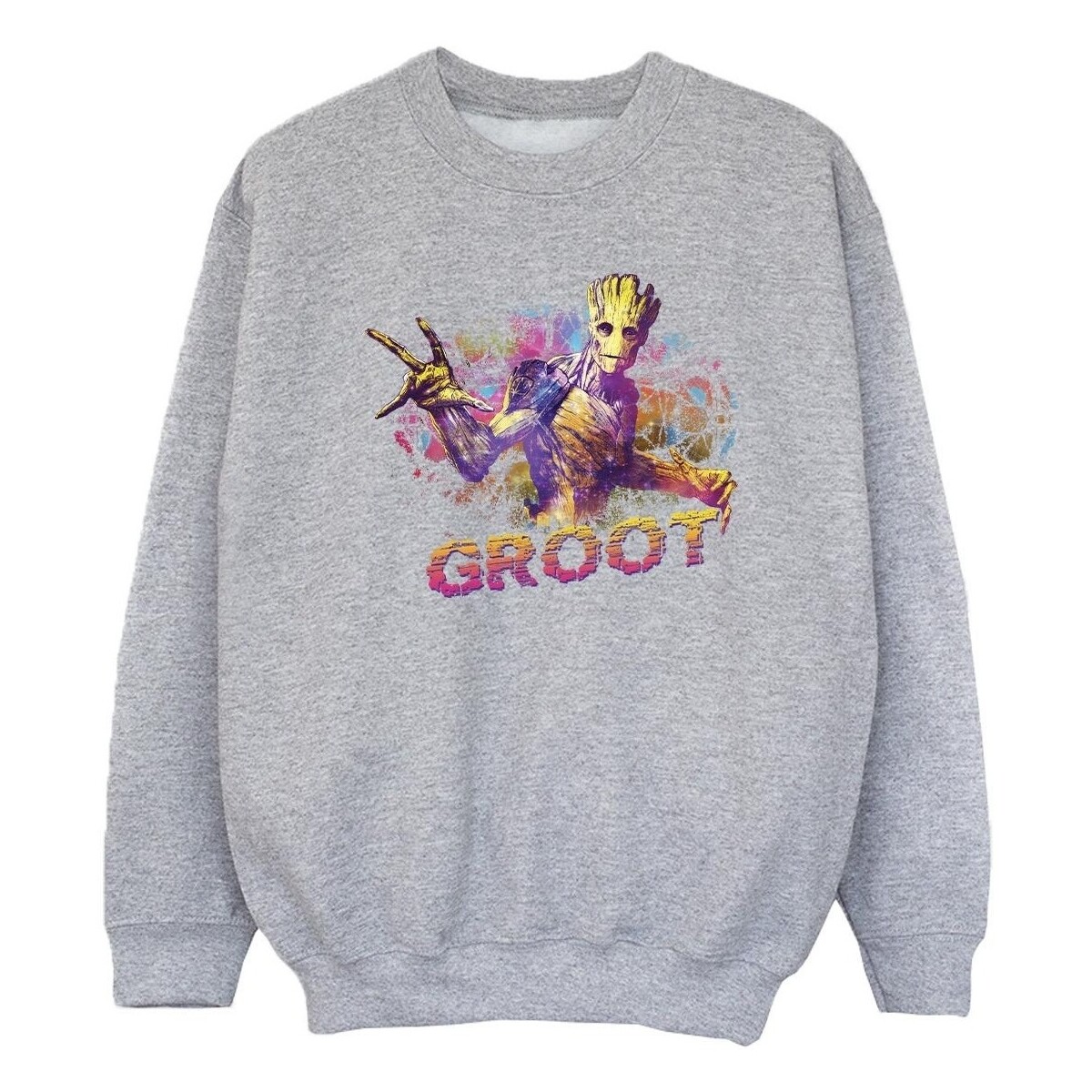 Vêtements Fille Sweats Marvel Guardians Of The Galaxy Abstract Groot Gris