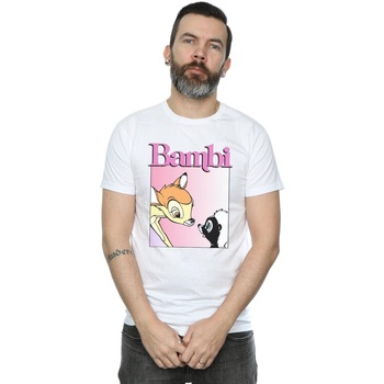 Vêtements Homme T-shirts manches longues Disney Bambi Nice To Meet You Blanc